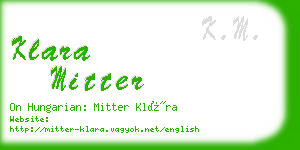 klara mitter business card